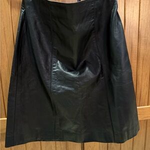 Elegant Black Leather Skirt